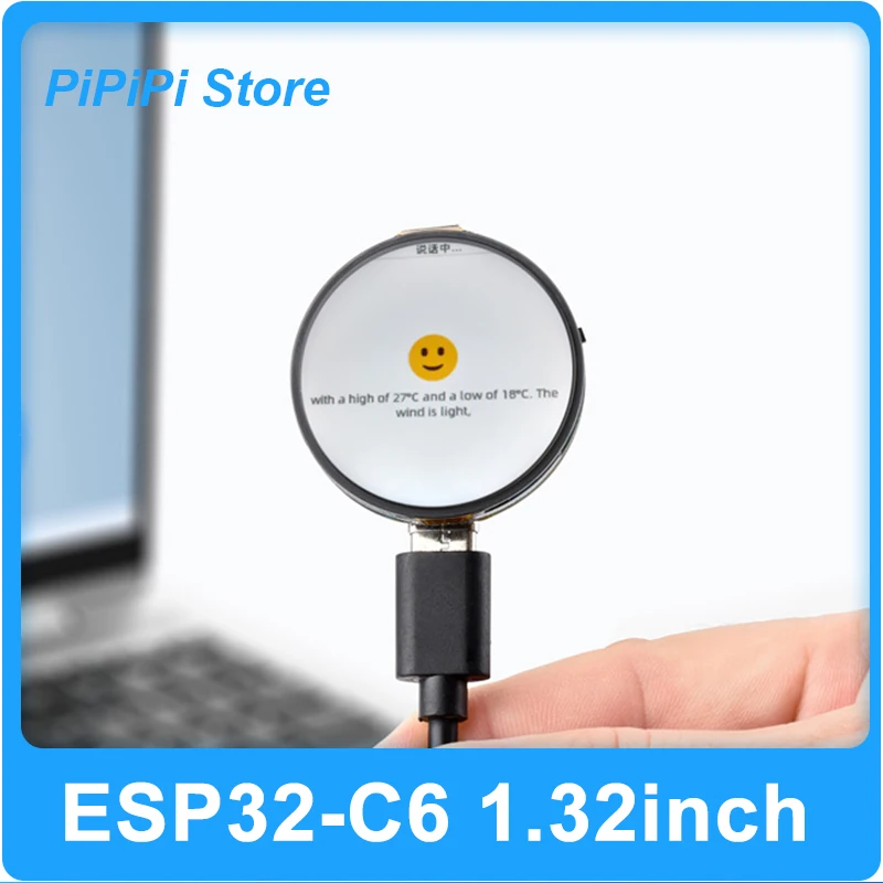 

ESP32-C6 1.32inch AMOLED Round Touch Display Development Board 466×466 Pixels Supports AI DeepSeek doubao Wi-Fi 6/Bluetooth 5