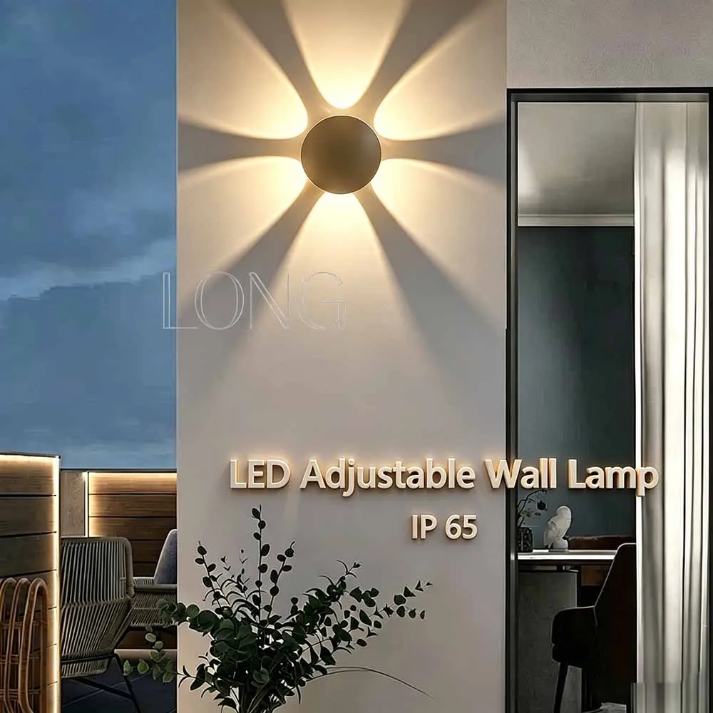 

Светодиодный настенный светильник IP65, водонепроницаемый, DC24V, с регулировкой яркости, современный скандинавский стиль, для внутреннего и наружного освещения, для гостиной, прихожей, двора