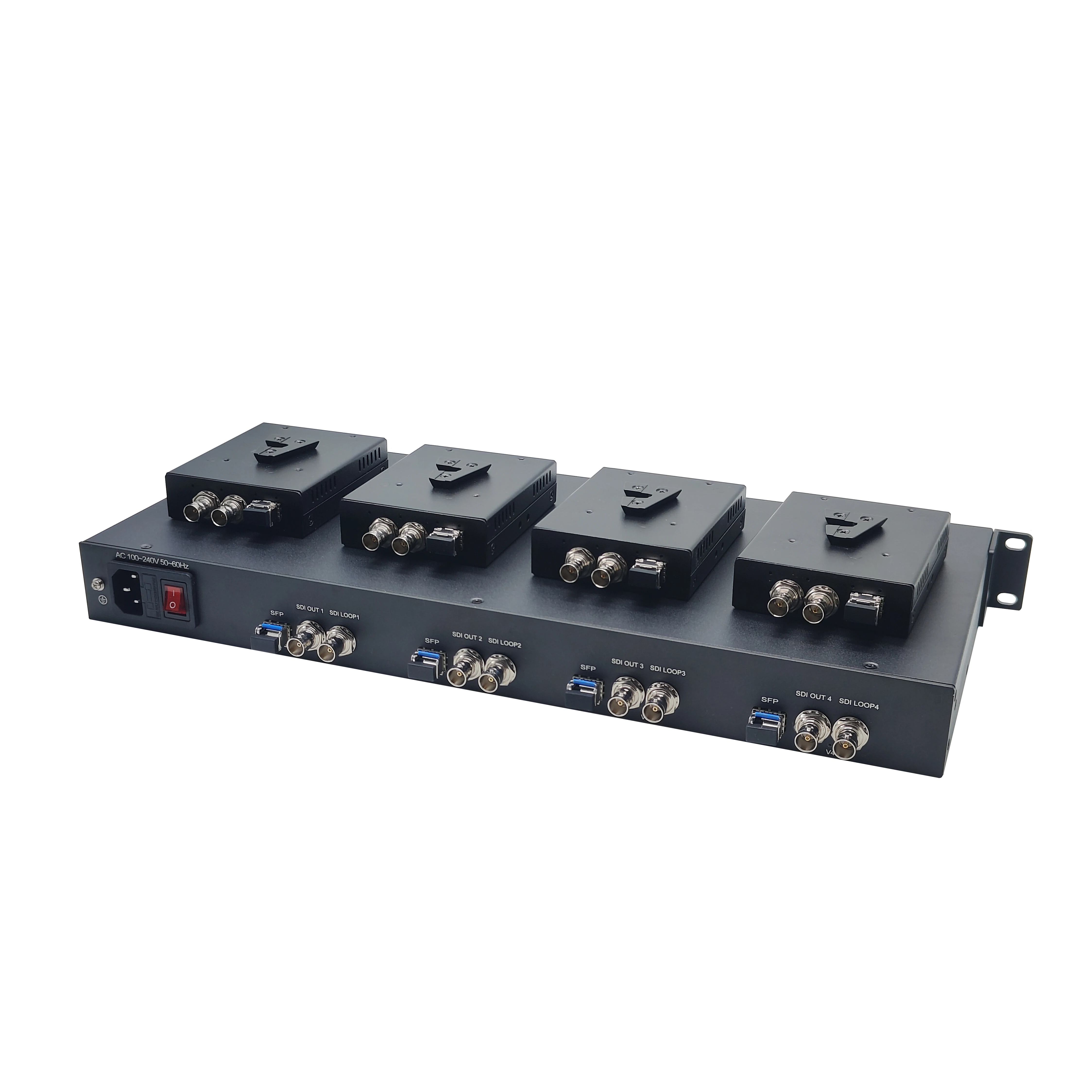 HO-LINK 4 Transmitter 3G-SDI EFP Fiber Optic Transceivers 1/4 Hot Shoe Screw One CCU (Base Station) 1310nm Wavelength 20KM