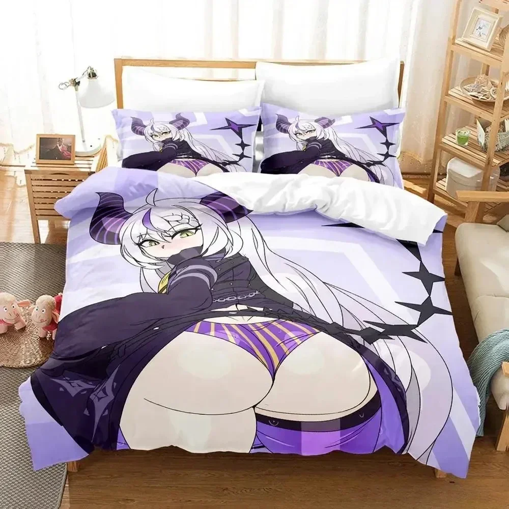 

Новый комплект постельного белья La + Darknesss, односпальный комплект постельного белья с двумя принтами и наволочкой, пододеяльник, мягкое постельное белье королевского размера для дома