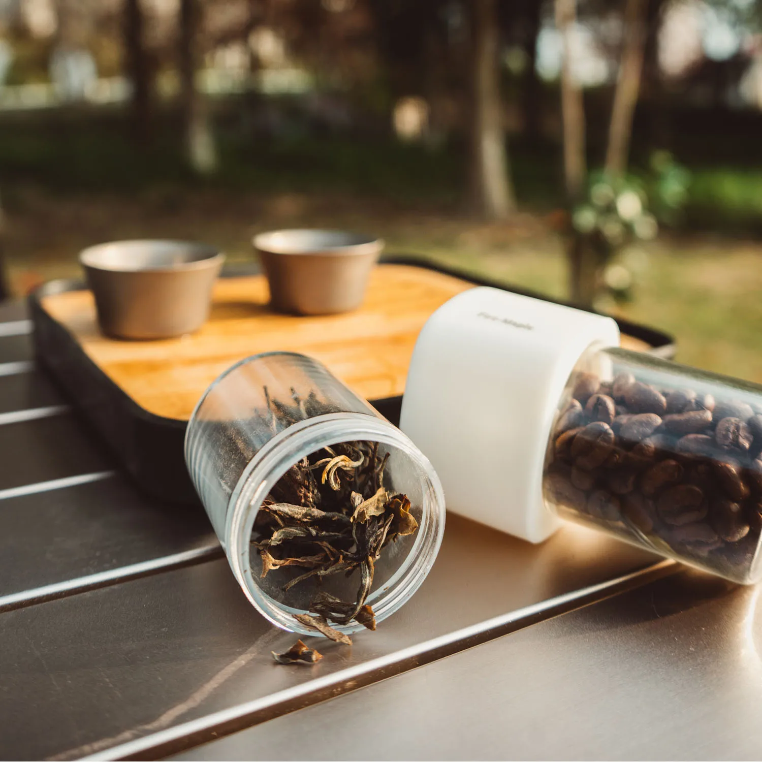 FIREMAPLE Portable Tea Coffee Jar Container Outdoor Kitchen Camping Supplies Fall Resistant Seasoning Can Double End Bottle