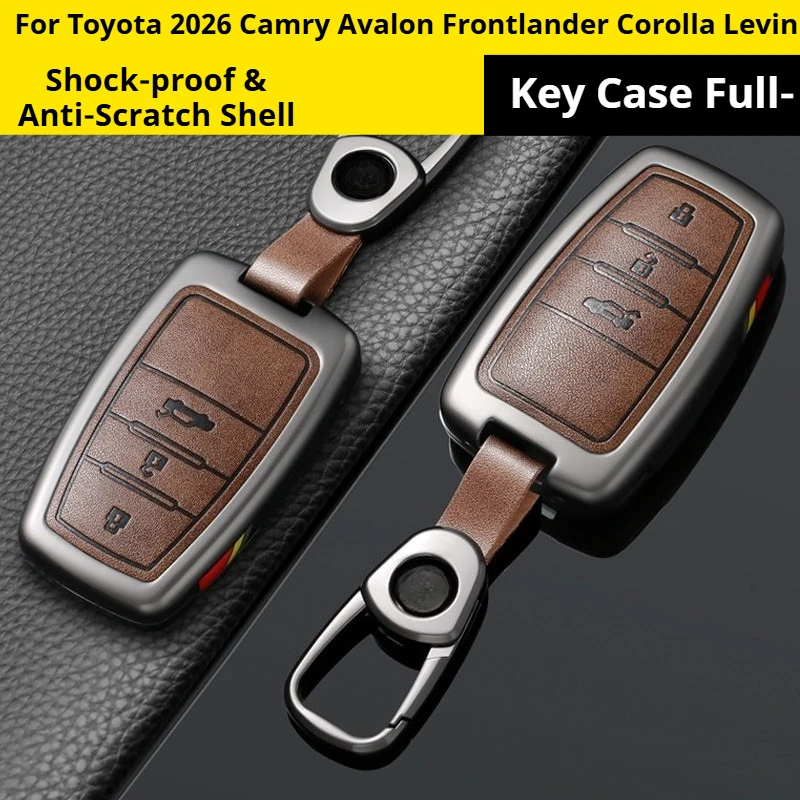 For Toyota 2026 Camry Avalon Corolla Cross Corolla Levin Full‑Wrap Key Shell With Key Buckle Auto Accessories