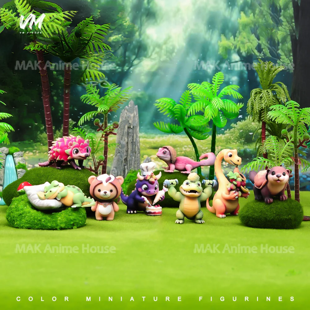 Hars Diorama Fruit dieren Leuke Slapende Krokodillen Cartoon Miniatuur Figuren Model Automotive Computer Desktop Decoratie Kit