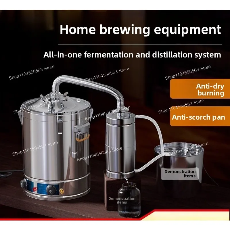 New Home Small-Scale Wine Brewing Machine – Automatic Distillation & Fermentation All-in-One Alcohol Distiller