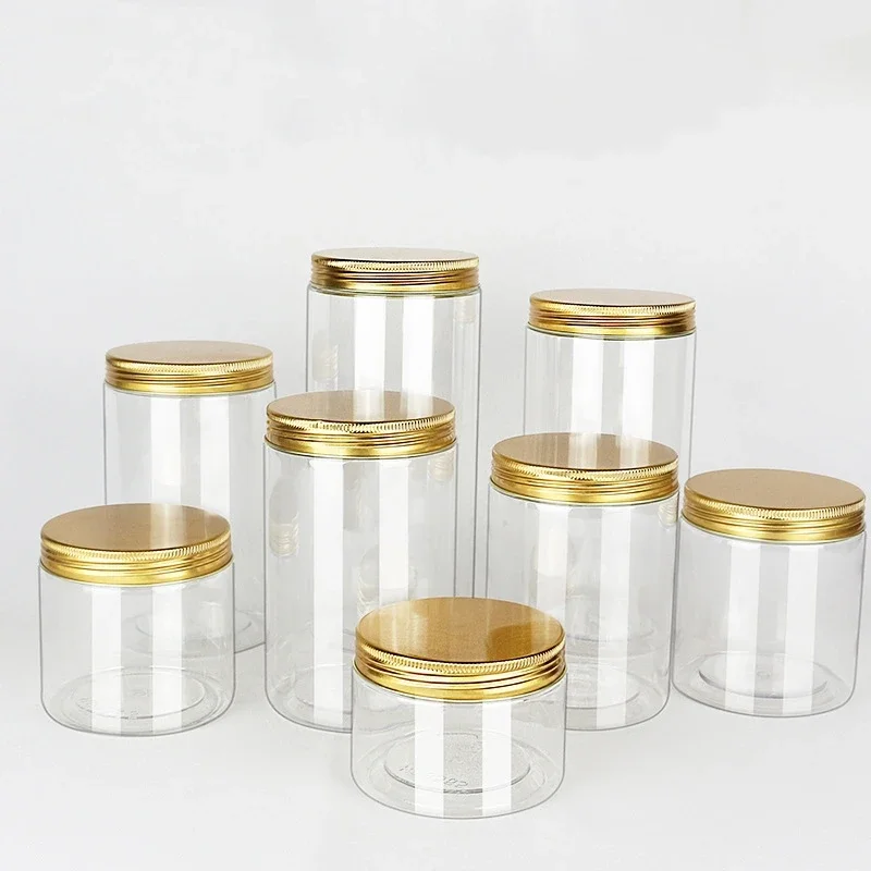 Wholesale Clear PET Plastic Jars 150ml 200ml 250ml Transparent Empty Cosmetic Mask Cream Wax Packaging Containers Pots With Lids