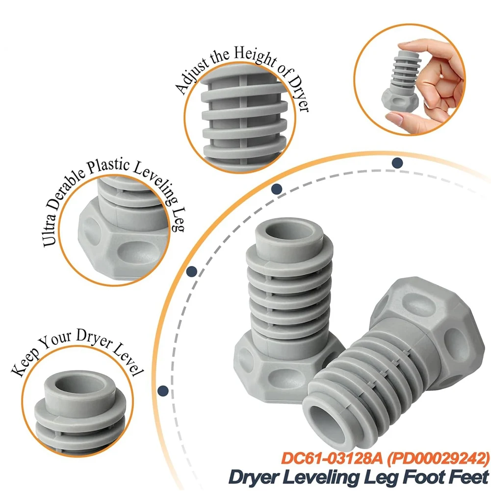 [NEW!A65Z】 4Pack DC61-03128A Dryer Leveling Leg Feet Replaces 2692286 AP5324682 PS4206963 Leveling Legs