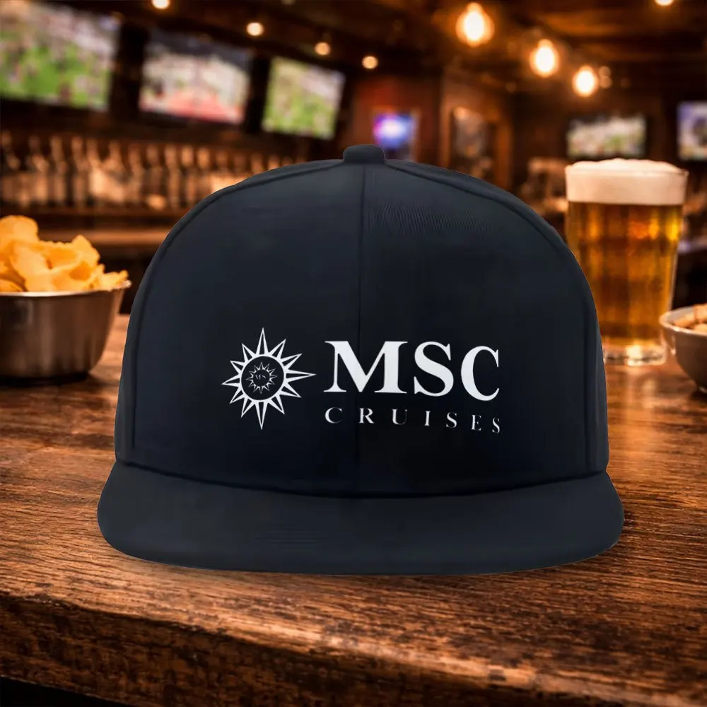

New MSC Cruise Flat Brim Hip-Hop Baseball Cap - Street Fashion Outdoor Sports Cap - Couple'S Hip-Hop Hat - Versatile Duckbill Ca