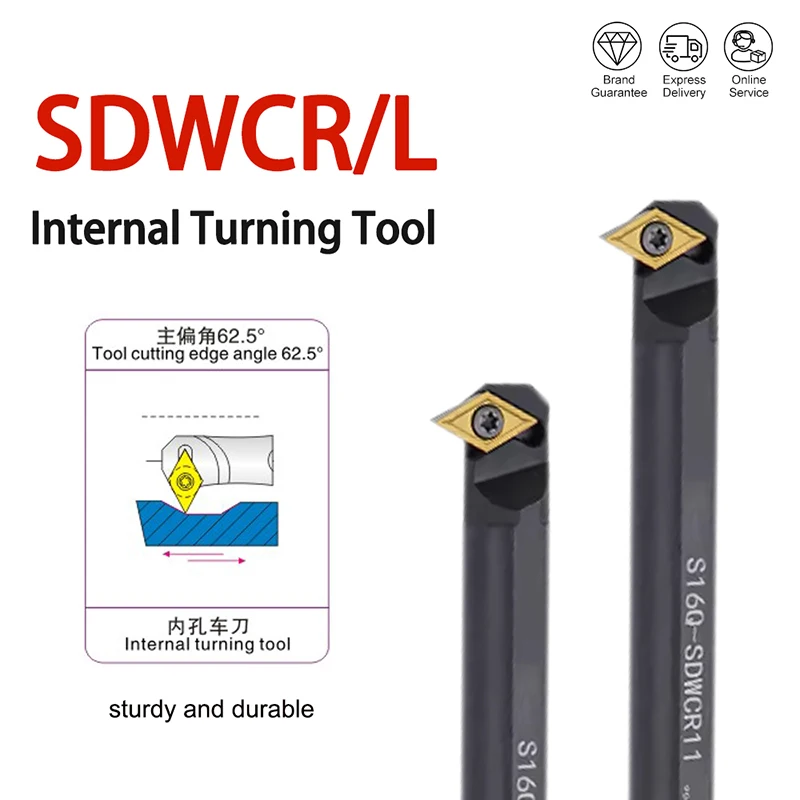 1 шт. S10K S12M S16Q S20R S25S SDWCR07 SDWCR11 держатель инструмента для токарного станка с ЧПУ Режущий инструмент SDWCL инструмент DCMT карбидная вставка