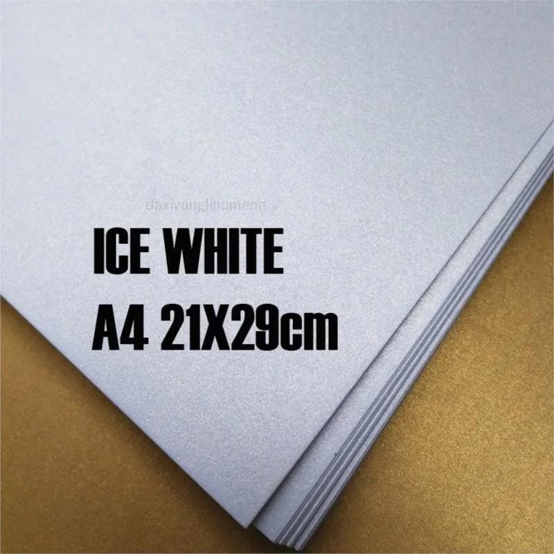 50pcs fast shipping A4 Size 21x29.7cm 120/150/200/250/300gsm Pearl Paper Double Ice White Color Model Wedding Party Decorations