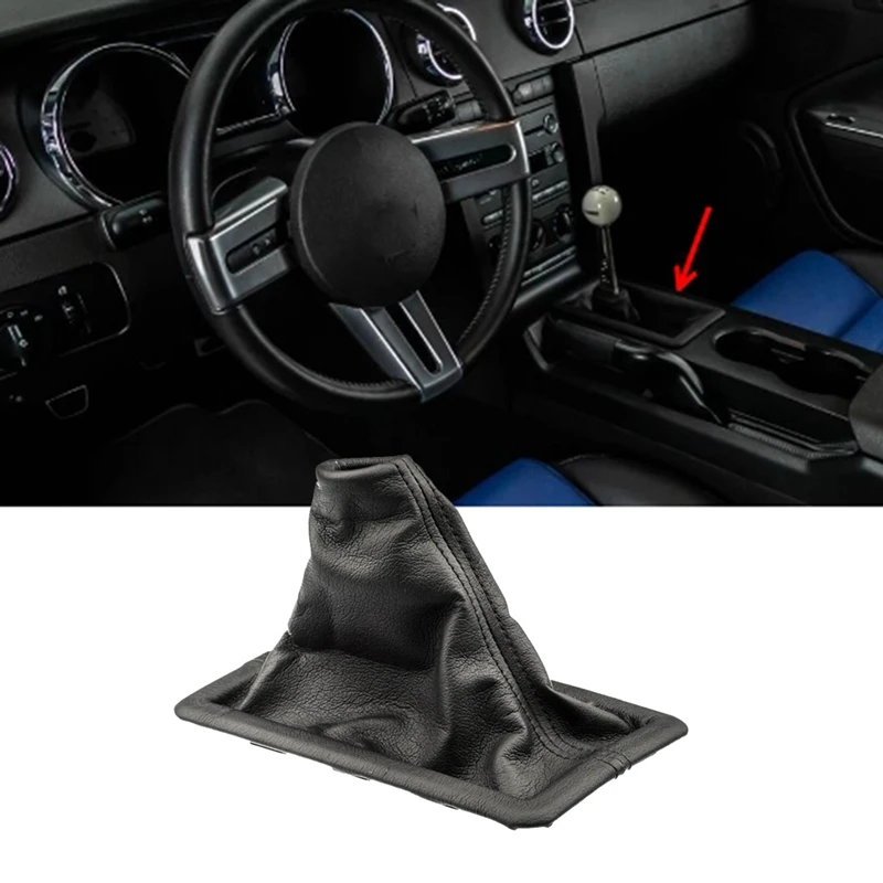 Car Manual Transmission Shifter Boot Cover 8R3Z-7277-AA For Ford Mustang 2005-2009 Shift Dust Boot Replacement Parts Accessories