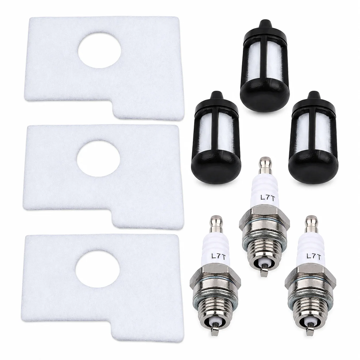 Spark Plug L7T/BPMR7A Air Filter Fuel Filter Kit For Stihl MS170 MS180 2-Stroke Compatible Chainsaw Maintenance Parts 9PCS