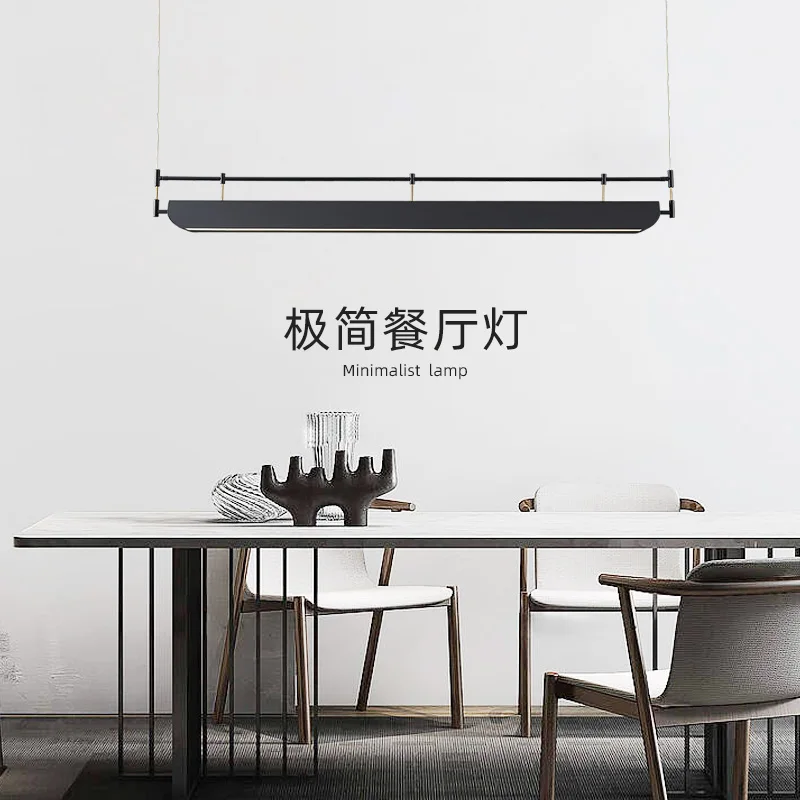 

New Nordic Minimalist Strip Restaurant Bar Pendant Light Industrial Style Commercial Office Island Chandelier Indoor Lighting