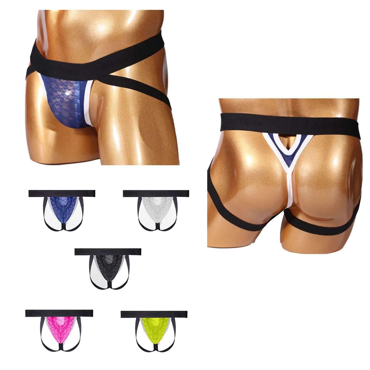 

Men Sexy Underwear Low Waisted Thong T-back String Panties Ultrathin Transparent Breathable Comfotable Shorts Briefs Underpants
