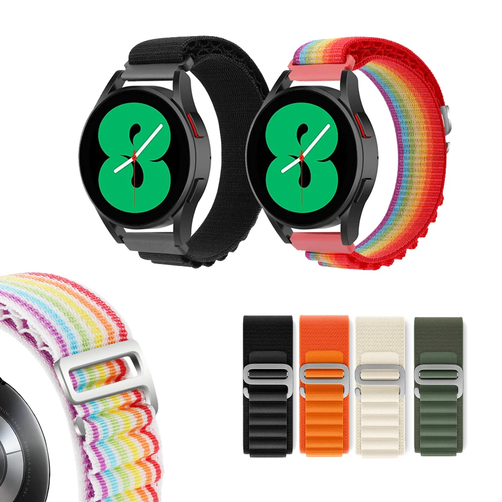 Alpine loop banda cinta para samsung galaxy watch 5 5pro tecido pulseira de náilon para watch4 44mm 40mm 42mm 46mm watch3 41mm correias