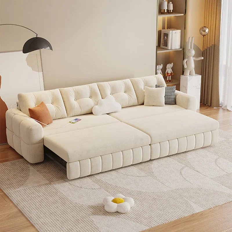 Floor Living Room Sofas Retractable Vanity Puffs Convertible Pull Out Sofa Bed Living Room Office Canape Salon Furniture