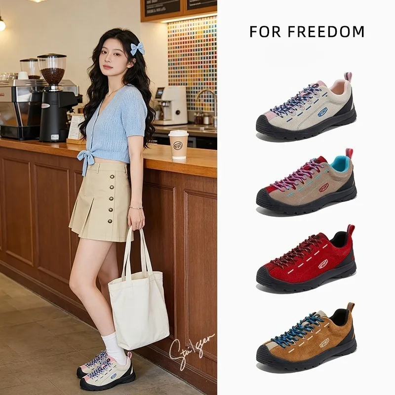 

Women's Genuine Suede Retro Trainers Platform Non Slip Hiking Shoes Breathable Casual Sport Sneakers Spring 2026 New Arrival