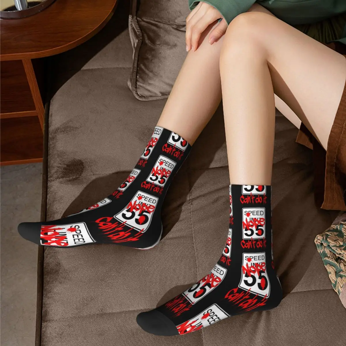 Speed Limit Graffiti Socks Male Mens Women Autumn Stockings Printed