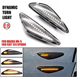 2Pcs Turn Repeater Steering Lamp LED Dynamic Turn Signal Side Lights For Mazda 6 GH Mazda5 CW Premacy RX-8 MX-5 Fiat 124 Spider