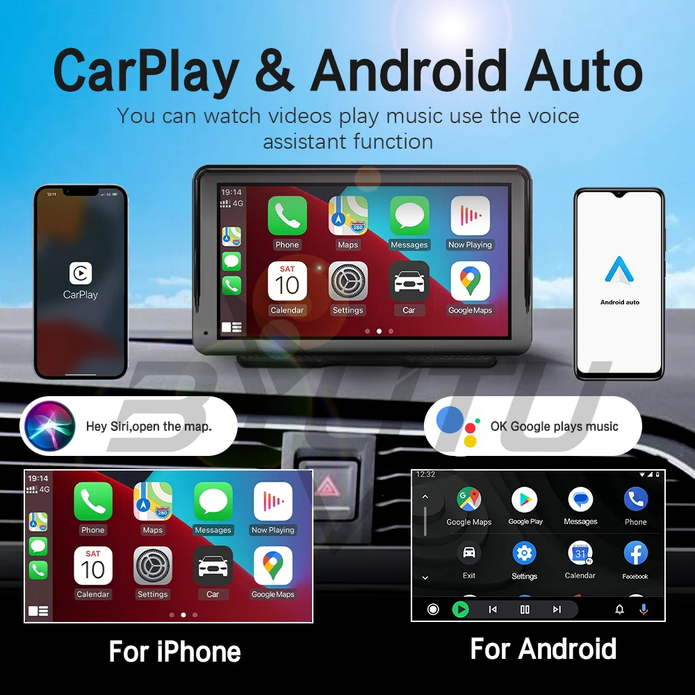 New Universal 7 Inch Car Radio Multimedia Video Player Wireless Carplay Wireless Android Auto Touch Screen For Volkswagen Skoda