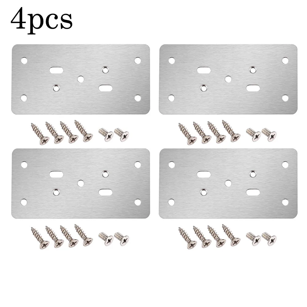 Brand New High Quality Practical Hinge Repair Plate Plate Hinge Kit Part Repair Replace Side Plate With Mounting Screws