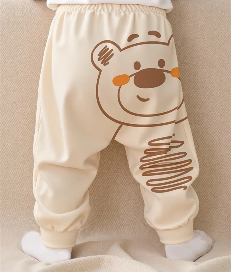 

new 12M-4T child kids boys girls cotton cartoon mid waist pants