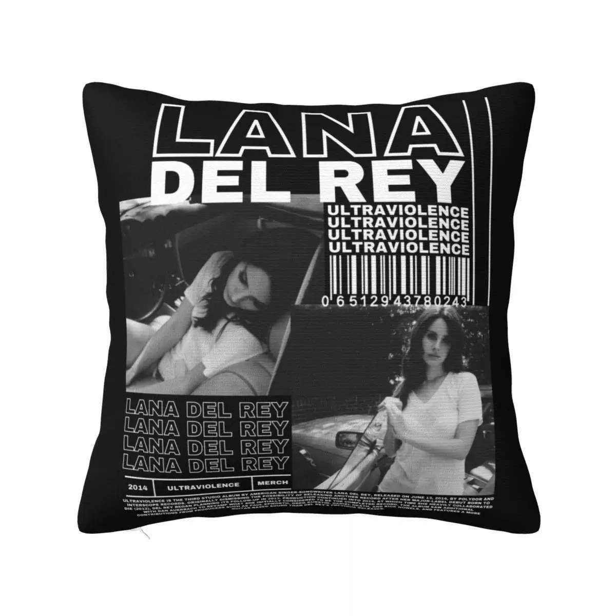 

LANA DEL REY Pillowcase Soft Polyester Cushion Cover Decor Pillow Case Cover Home Square 18"