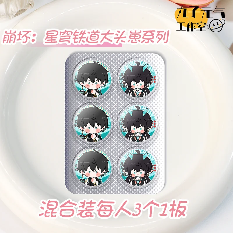 

Honkai: Star Rail Dan Heng Imbibitor Lunae Yanqing Jing Yuan Cosplay Mini Badge Brooch Cute Cartoon Ambitus The Hokey Pokey