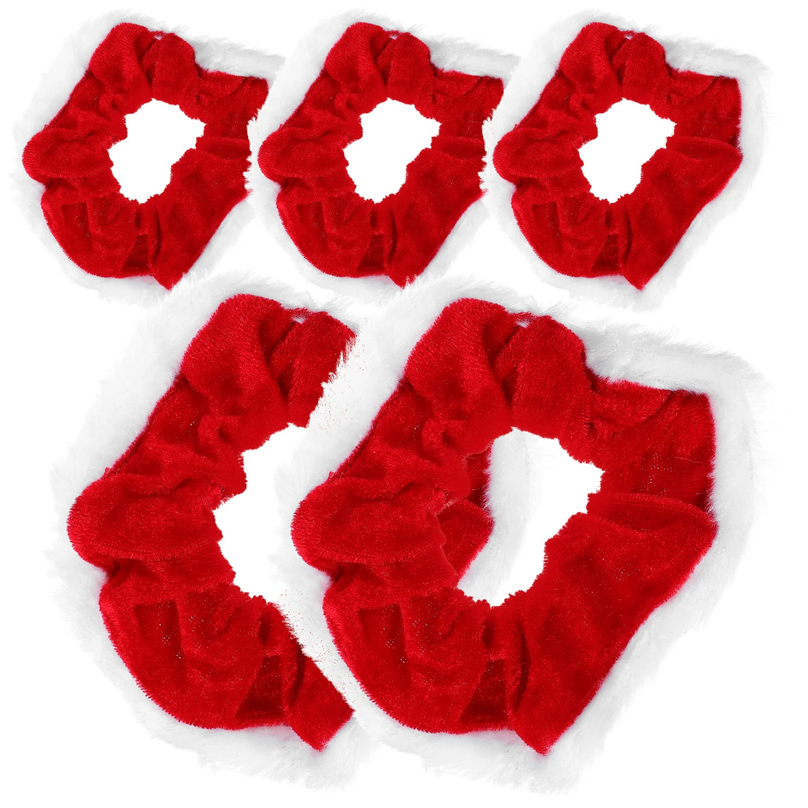 5 pezzi elastici per capelli rossi 11 cm supporti elastici per coda di cavallo per le donne fasce natalizie da indossare ogni giorno elastici per capelli