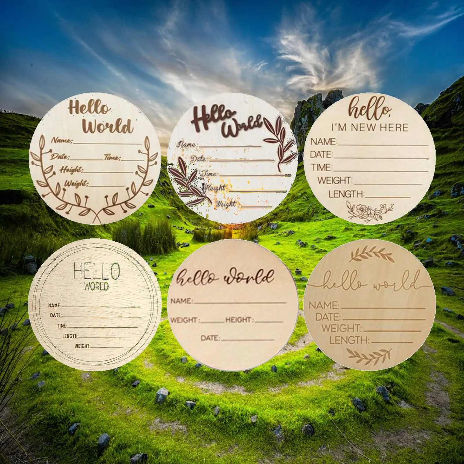 18Pcs Baby Monthly Milestone Cards Baby Birth Announcement Sign Baby Monthly