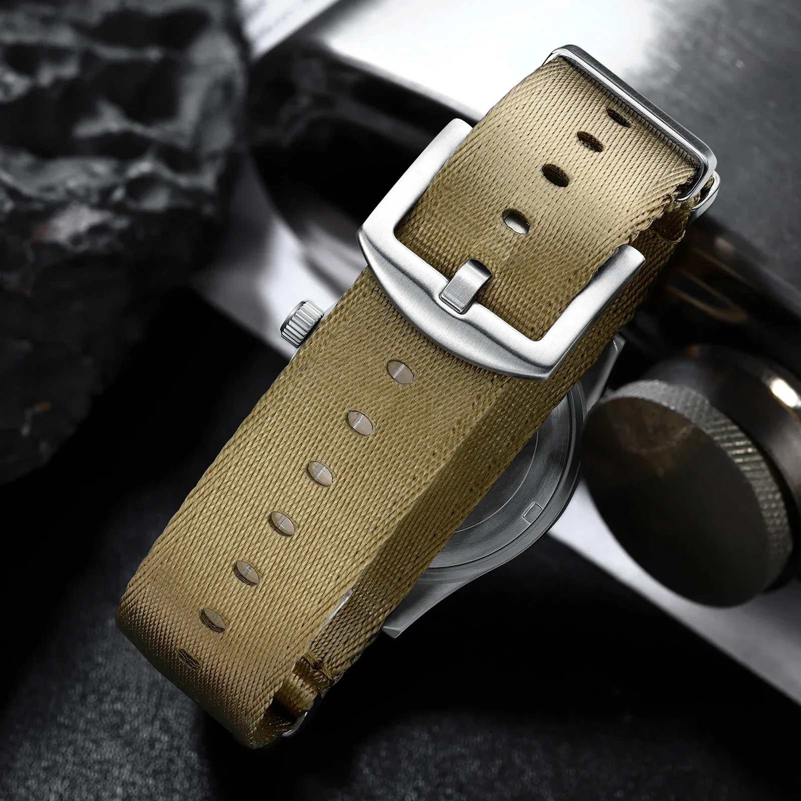 MILITREK 2025 جديد ساعة كوارتز رجالية VH31 37 مللي متر ريترو عسكرية مقاوم للماء 100 متر زجاج الياقوت مضيئة الفولاذ المقاوم للصدأ Reloj Hombre #6