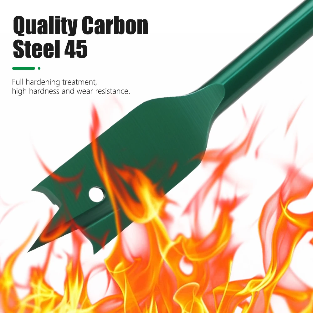 LAVIE Bohrersatz, Sechskantschaft 1/4″ für schnelle und saubere große Löcher (10–32 mm) – für Holzbearbeitung und Heimwerker AC0402T6A