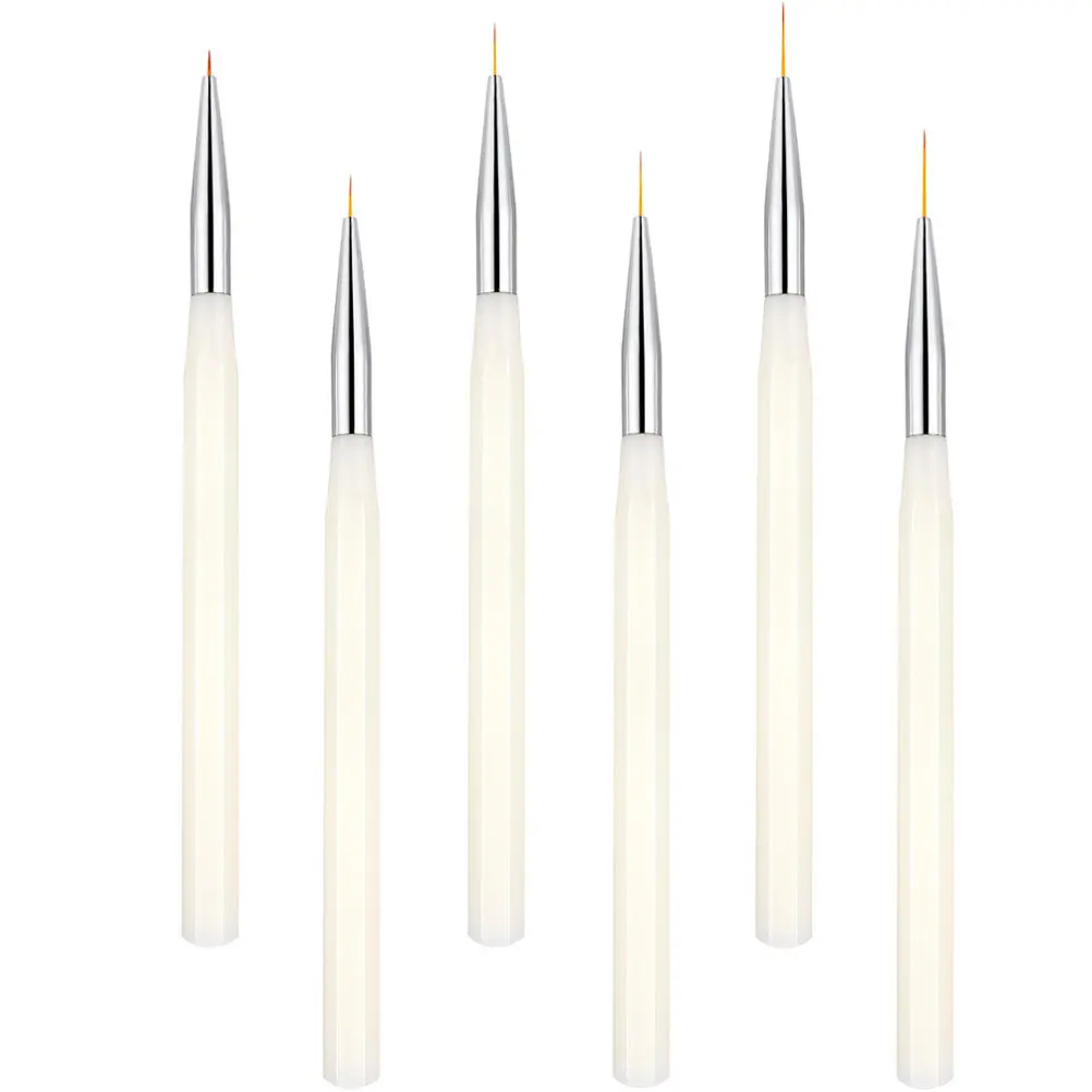 

6Pcs Nail Art Brush Set Thin Liner Drawing Pens Manicure Striping Tools Nail Design Salon Supplies Professional Painting Tools