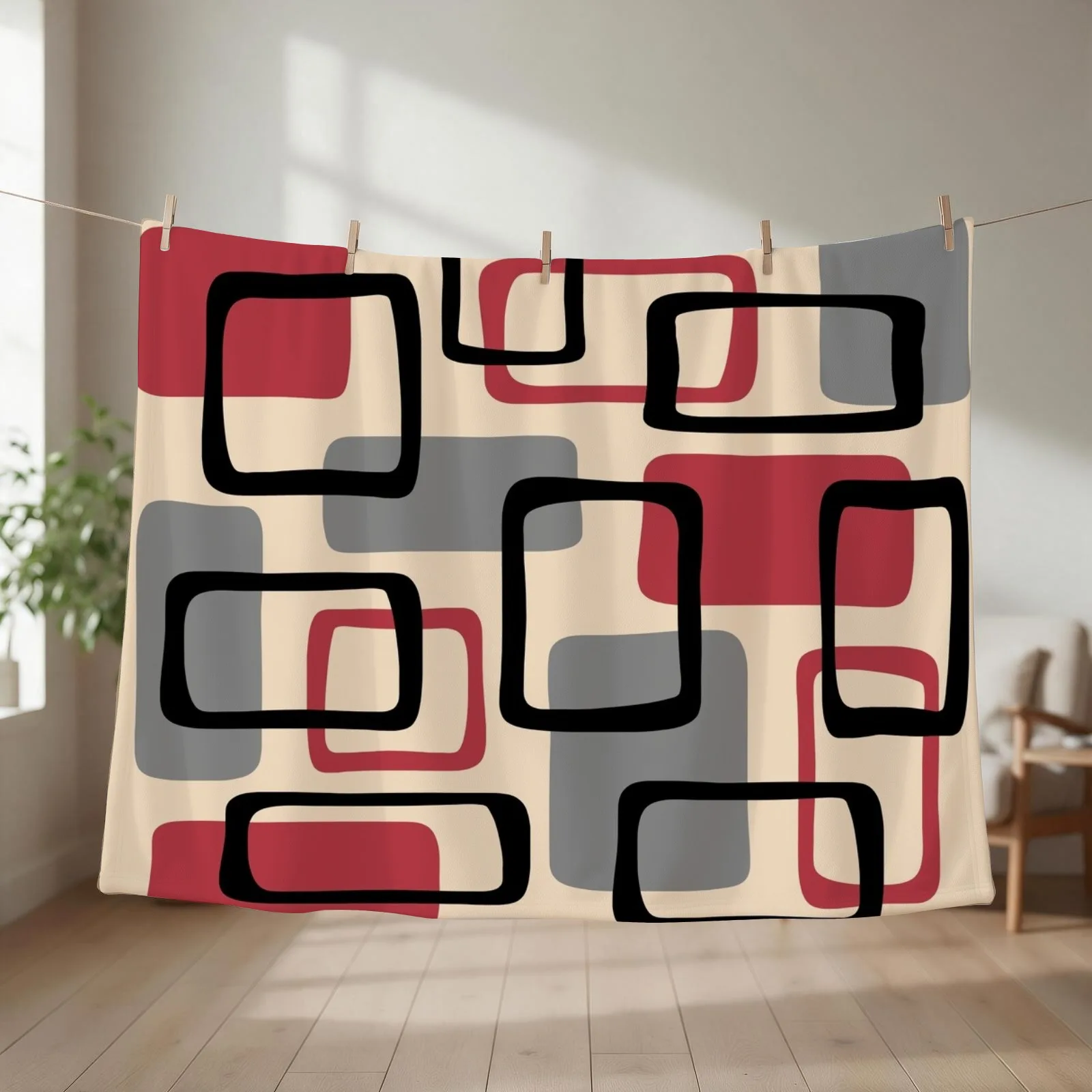 A grunge looking distressed Union Jack uk version Throw Blanket couch cozy soft plush fuzzy picnic outdoor blanket