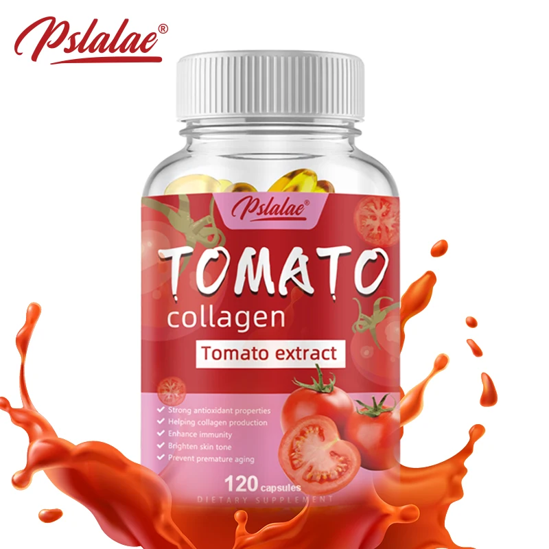 

Tomato Collagen Capsules - Antioxidants, Promotes Collagen Production, Promote Firming of Skin, Enhance Immunity, Non-GMO