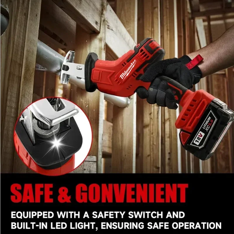 ميلووكي اللاسلكي الكهربائية الترددية المنشار سرعة PVC قطع أدوات كهربائية الخشب الأنابيب المعدنية قطع المنشار منشار قطع كهربائي #2