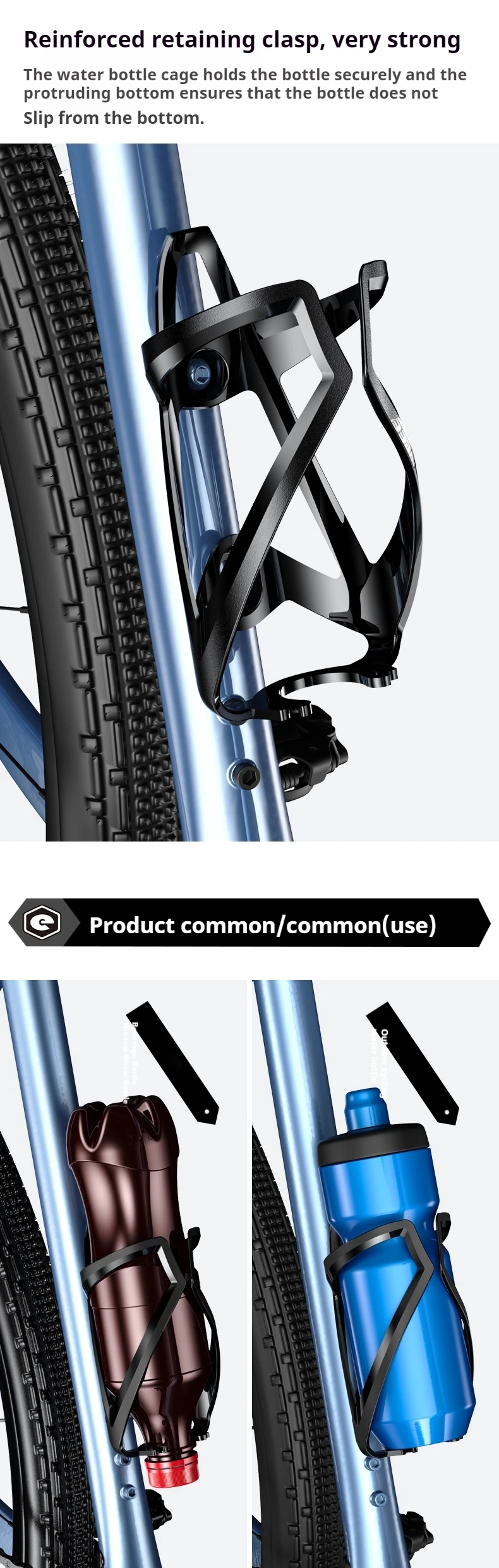 ENLEE Die Neue Fahrrad Unterstützung Flasche Halter Rack Radfahren Zubehör Fahrrad Thermo Flasche Befestigungen Rack MTB Wasserkocher Käfig Halterung – Detail 11