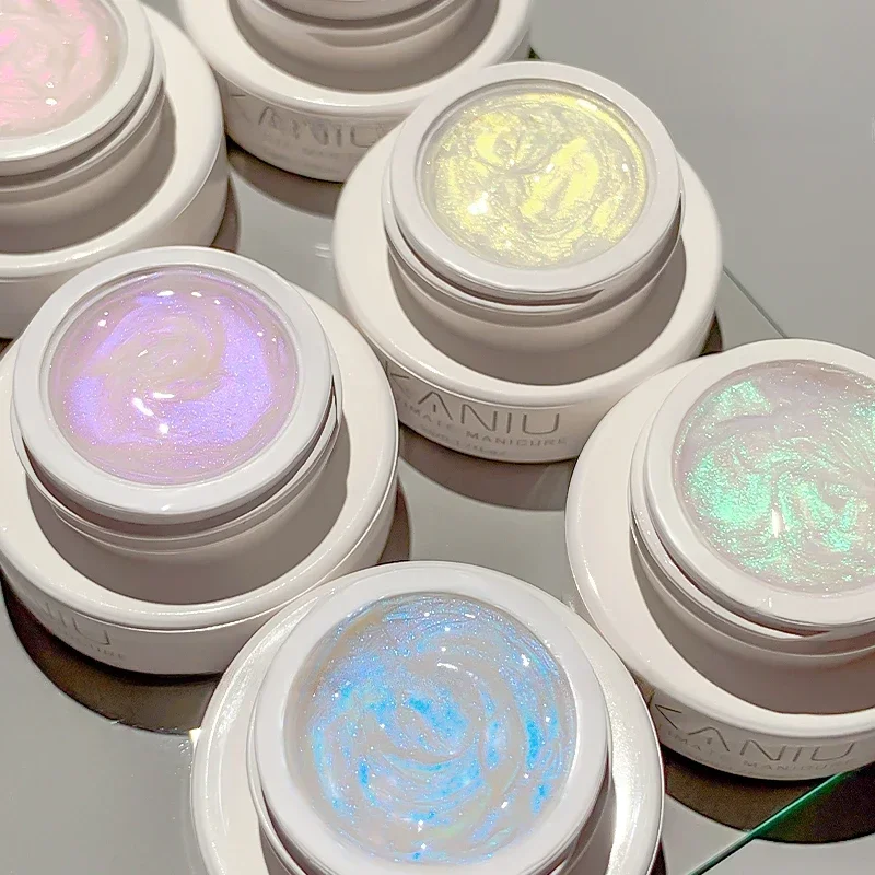 

6 цветов Aurora Pearl Colors, новый популярный текстурный гель-лак для ногтей, полуперманентный дизайн ногтей, замачиваемый УФ-светодиодный гель для рисования, подарок для дизайна ногтей