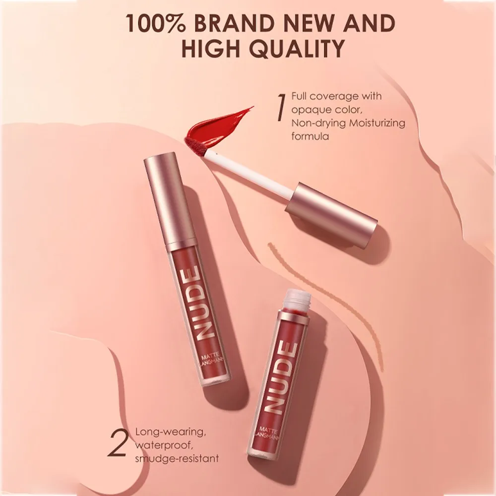 Set di matite per labbra colorate a lunga durata opache a 2 colori, matite per labbra girevoli con tazza antiaderente antisudore impermeabile