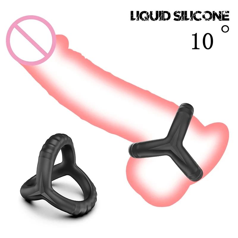 Reusable Penis Ring Silicone Semen Lock Ring Penis Enlargement Delayed Ejaculation Cock Sleeve Couple Sex Toys For Men Products