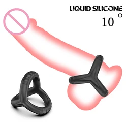 Reusable Penis Ring Silicone Semen Lock Ring Penis Enlargement Delayed Ejaculation Cock Sleeve Couple Sex Toys For Men Products