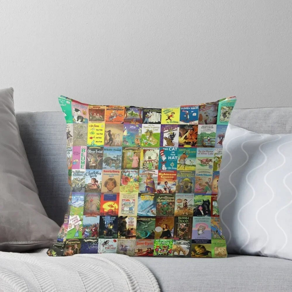 Children's Books Throw Pillow Luxury Pillow Case Throw Pillow New year Plaid Sofa