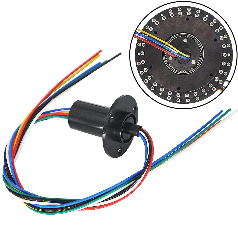 Upgrade Slip Ring High Current Infinite Rotation For 1:14 1/12 RC Hydraulic Excavator DIY Engineering Car Collecting Ring Parts