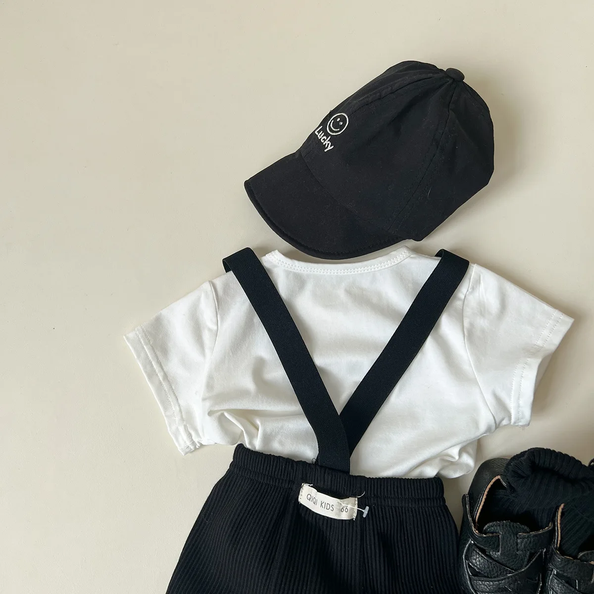 Summer Korean UNITIM Baby Boys 2PCS Clothes Set Cotton Short Sleeve T-shirts Strap Thin Shorts Suit Infant Boys Outfits