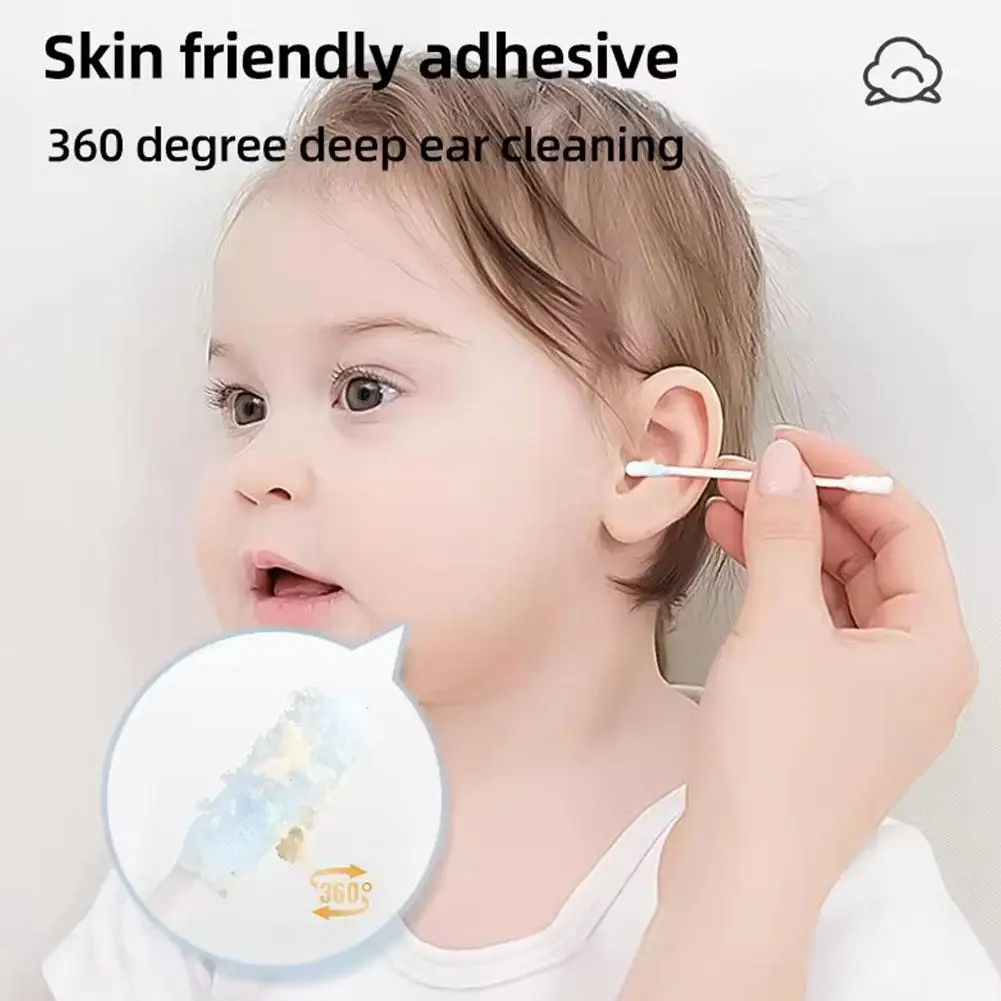 50pcs Disposable Sticky Ear Swabs Pick Reusable Ear Cleaner Soft Ear Wax Removal Tool Earwax Remover For Olders Adult Kid