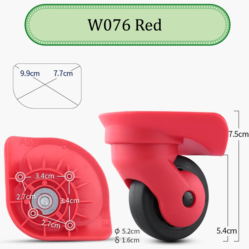 Universal roda carrinho caso, substituição polia da bagagem, deslizando rodízios, resistente ao desgaste, reparação, apto para Hongsheng W076