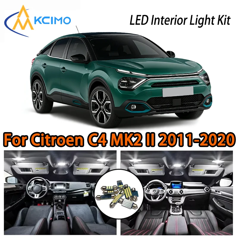 

Vibrant LED Interior Lights For Citroen C4 MK2 II 2011-2020, Two Colors Super Bright Easy Install Decoration