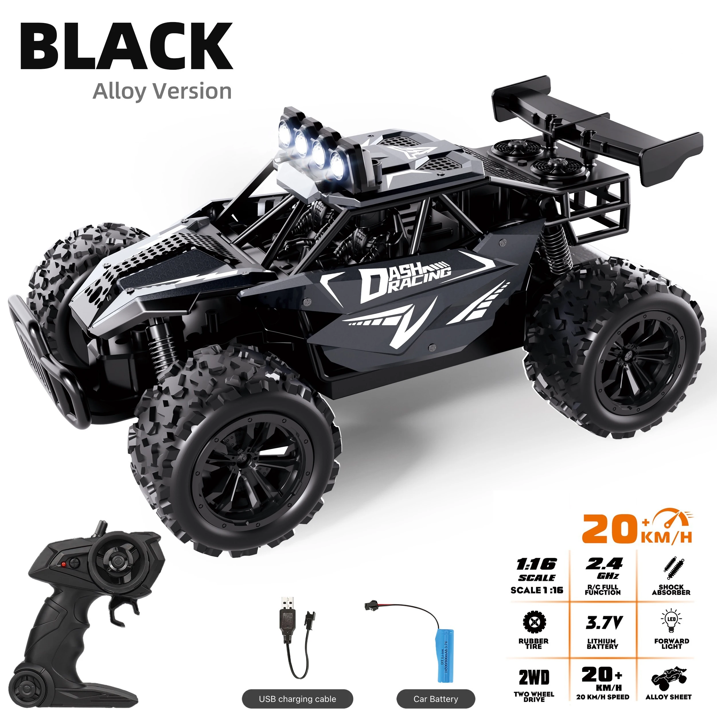 4WD Remote Control Off Road RC Car Radio Climbing Super Alloy Truck Buggy 4x4 RTR Vehicle Electric Toy for Children Kid Gift