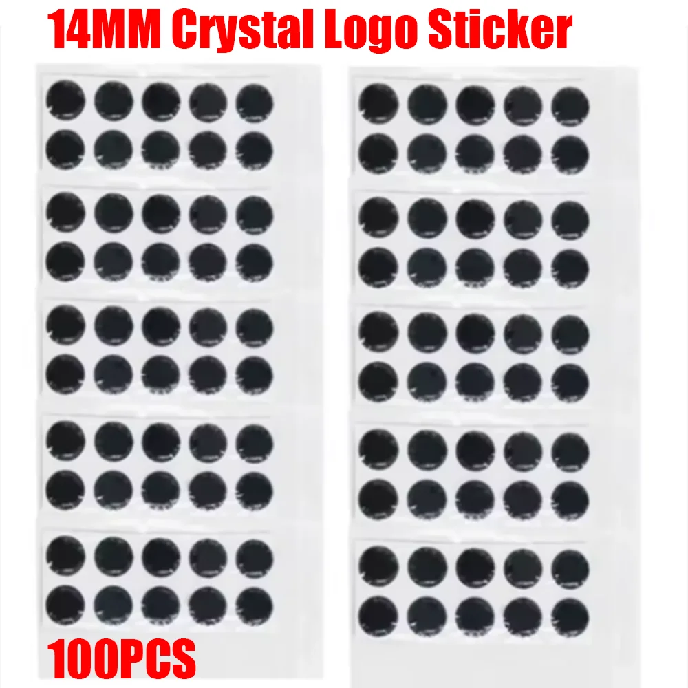 14MM Car Remote Key Crystal Logo Sticker E-poxy for B-ENZ B-MW F-ord To-yota Ni-ssan KEY-DIY KD XHO-RSE VV-DI Remote Control