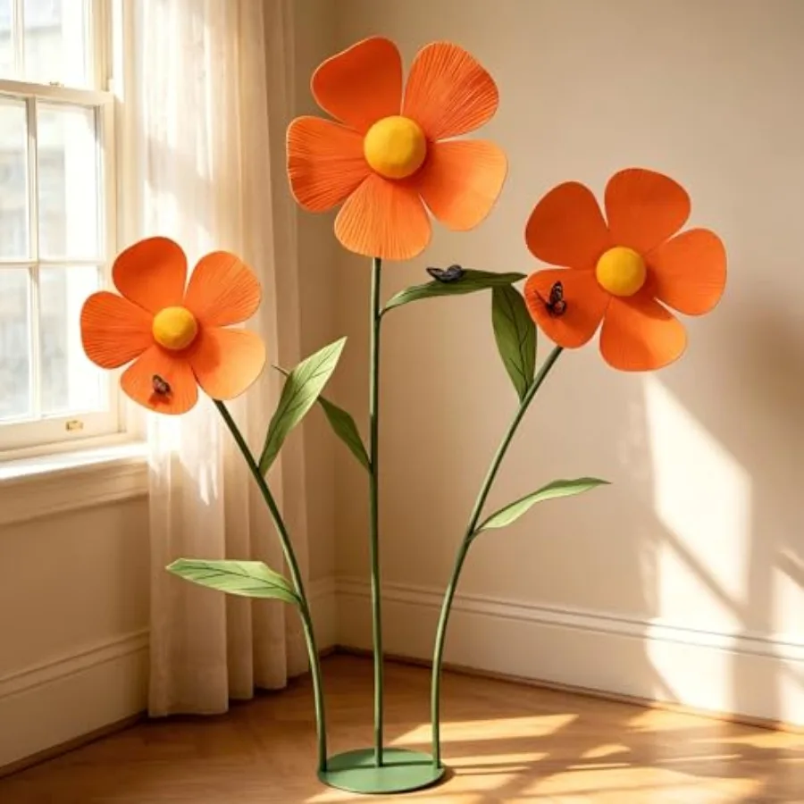 

Giant Artificial Daisy Flowers Decoration Five Petal 5.8 Feet Tall Large Fake Daisies Spring Wild Flower for Party Garden Offic