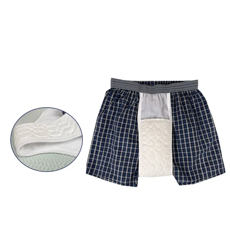 Elderly Diaper Underwear Pure Cotton Washable Breathable Male Incontinence Postoperative Patients Leak Proof Nursing Pants